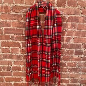 Fringed Royal Stewart Plaid Scarf